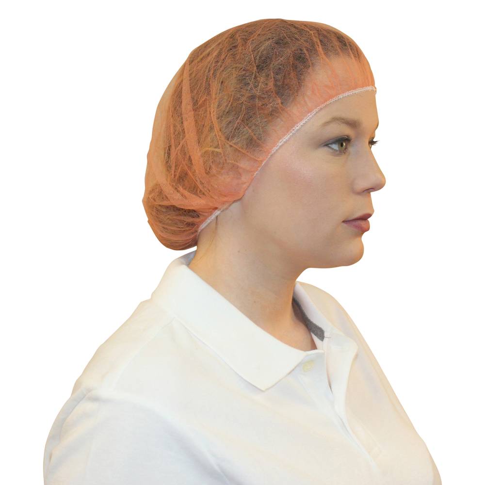 Case of 1000 ULINE Polypropylene Bouffant Caps Green Full Hair Coverage 28" 
