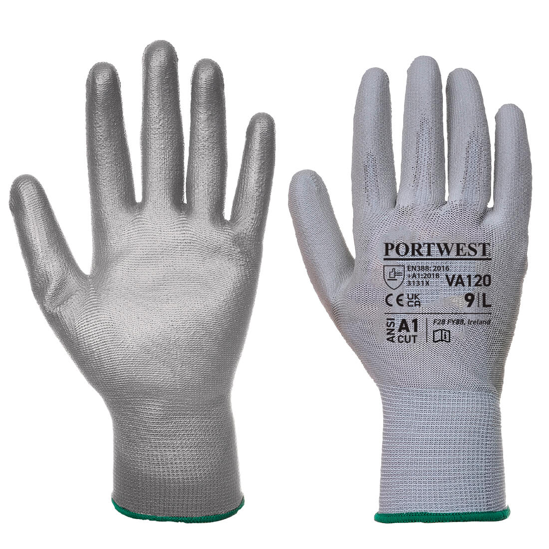 General Purpose Work Gloves: Medium, Nitrile Coated, Nylon 45-101-M