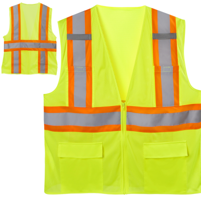 AHS Class 2 Hi Vis Lime 2-Tone Safety Vest 4X | LabSource