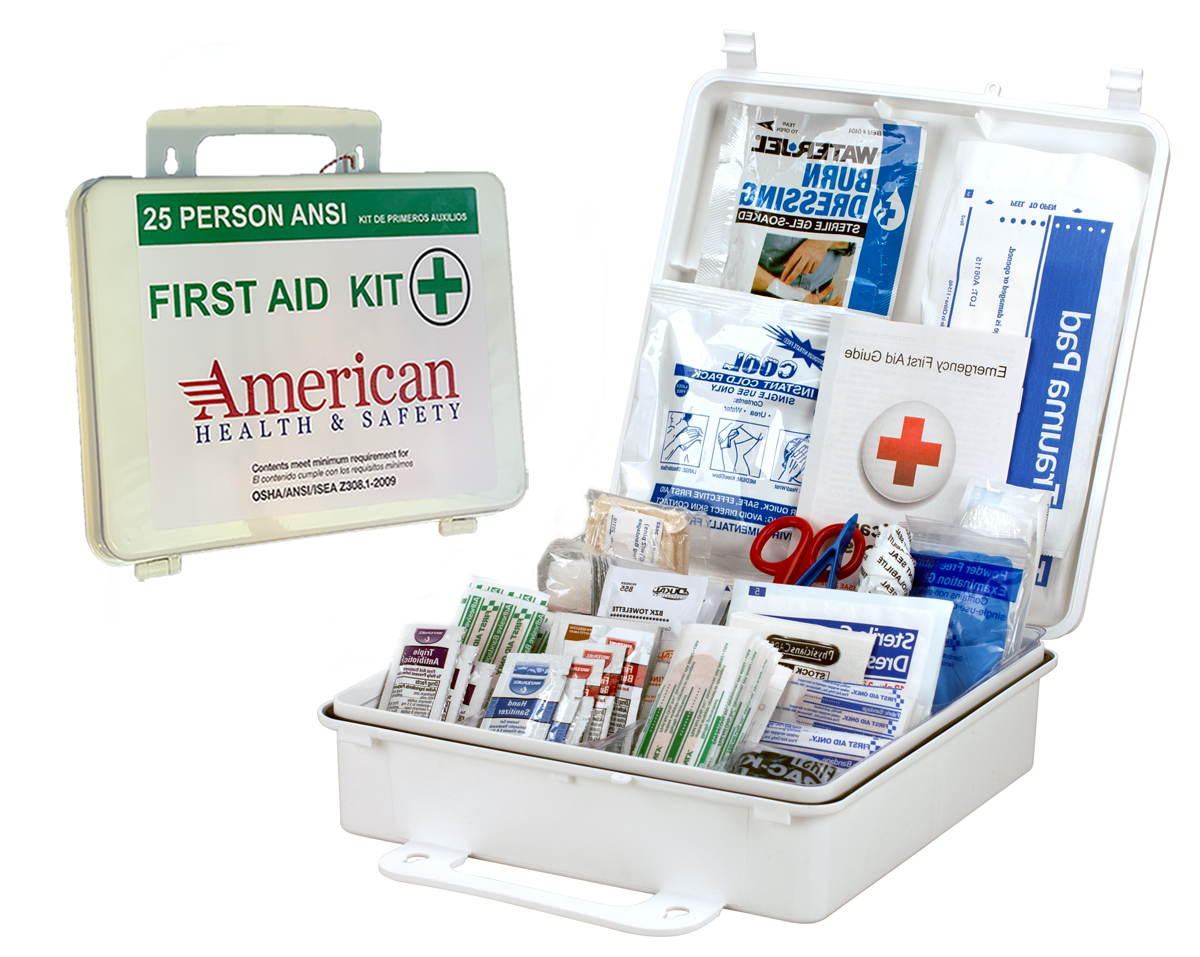 ANSI Class A+ First Aid Kit for 50 People, 183 Pieces, Plastic Case